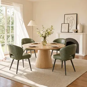 Raybee Dining Room Chairs Set of 2, Mid-Century Leather Bar Stools with Curved Open Back, Upholstered Comfortable Seat, Black Metal Legs & Swiveling, Adjustable Feets, Barstool Set, Chair Combo, Indoor Furniture Chairs