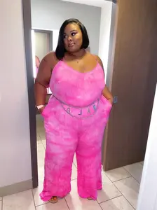 Pink + size oversized jumpsuit