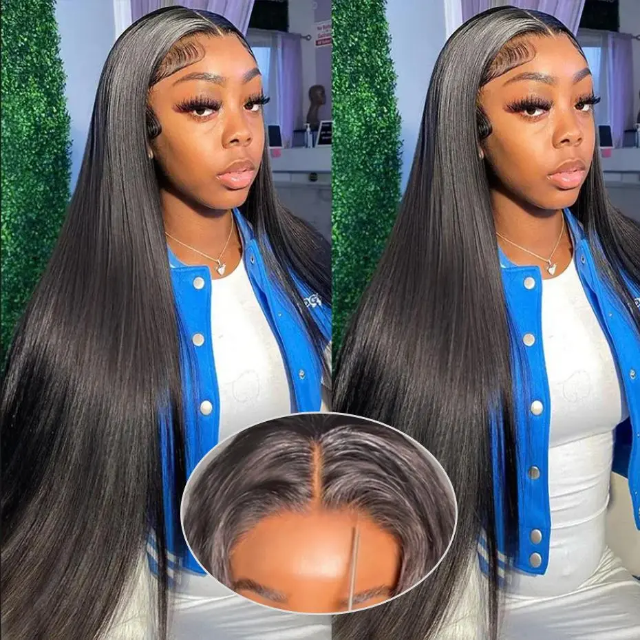 6x4 glueless straight wig