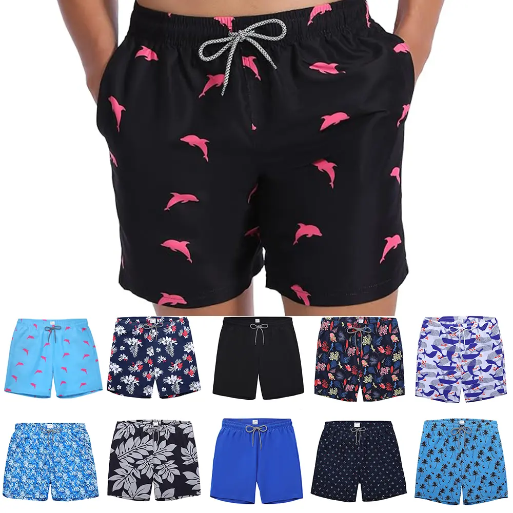 Men's 20-Color Quick Dry Swim Trunks with Mesh Lining, Adjustable Fit, Multiple Pockets, Swimwear Shorts, Beach Shorts Quick Dry Men's, Ideal for Beach-Pool Days