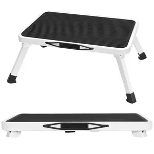 330lb Heavy Duty Folding Step Stool - All-in-One Anti-Slip Platform with Safety Lock & Rubber Feet for Kitchen, Bathroom, Home