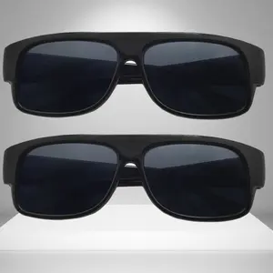 Eazy-E Sunglasses Black Frame Super Dark Lens OG Gangster Cholo Lowrider Rap Style Shades
