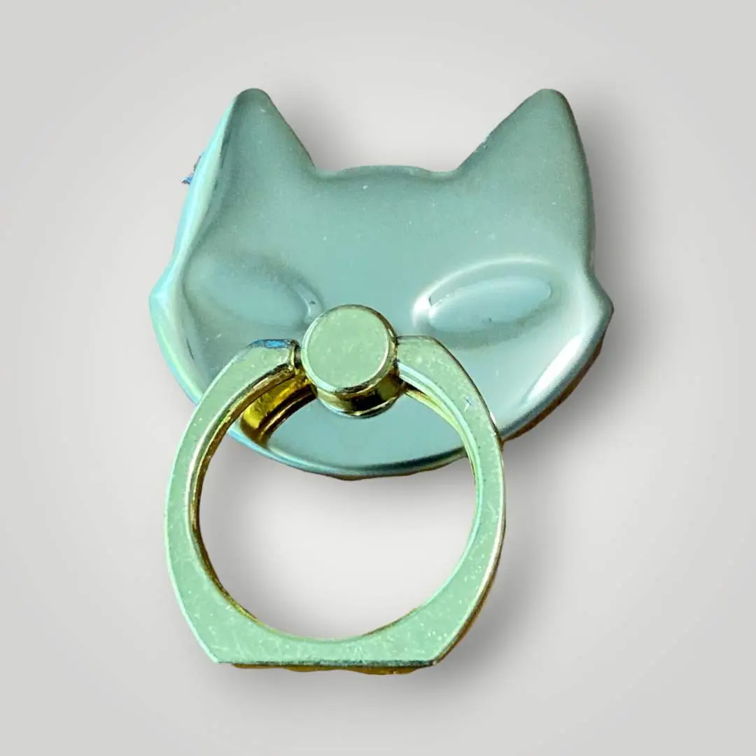 EK Cat Universal Phone Ring Kickstand, Gold Accessories Metal Smartphone Cellphone Durable Grip Stick