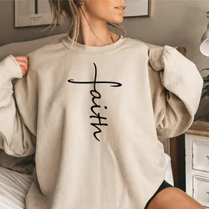 Faith Sweatshirt, Faith Cross Shirt, Christian Sweatshirt, Jesus Sweatshirt, Bible Verse, Faith Shirt, Christian Gift, Faith Vertical Cross