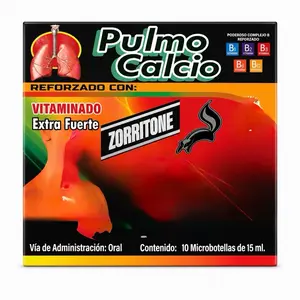 Pulmo Calcio Vitamin & Botanical Supplement Liquid Shots | 10 Oral Bottles x 15 mL
