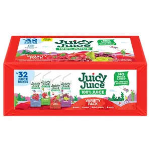 Juicy Juice 100% Juice, Shelf Stable Juice Box Variety Pack, 6.75 fl oz Boxes