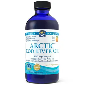 Nordic Naturals Arctic CLO 1060 mg Omega-3 for Heart & Brain Health Optimal Wellness Orange8 Fl Oz Wild Caught Sustainably Sourced - Healthcare, Fitness