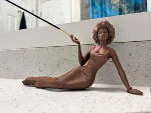 Ebony Afro incense holder