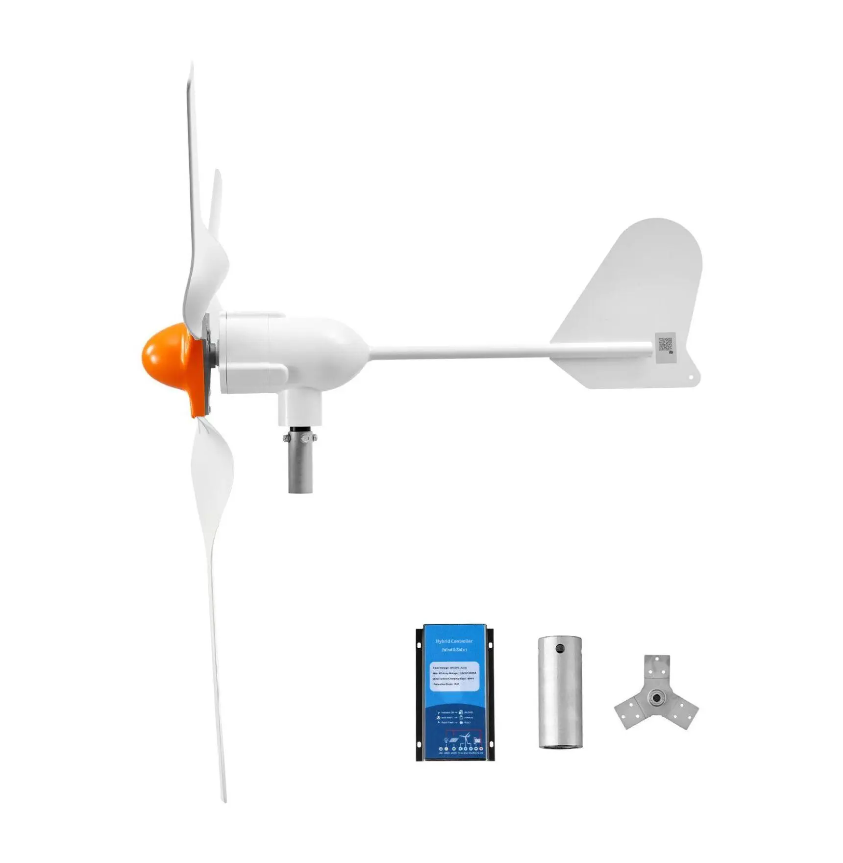 1200W Wind Turbine Generator 24V, 3-Blade Wind Turbine Kit with Controller, 3-Phase Wind Power Generator for RV Boat Home Farm Default