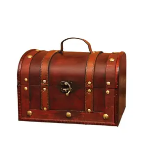 Retro Wooden Storage Box, Perfect for Gifts & Decorative Use, Ideal for Organizing Props, Enhances Desktop Aesthetics, Desktop Organizer Bins