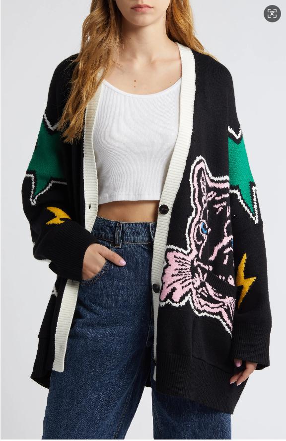 LALA Stylish and relaxed embroidered women's cardigan high-quality LALA Stylish and relaxed embroidered women's cardigan high-quality