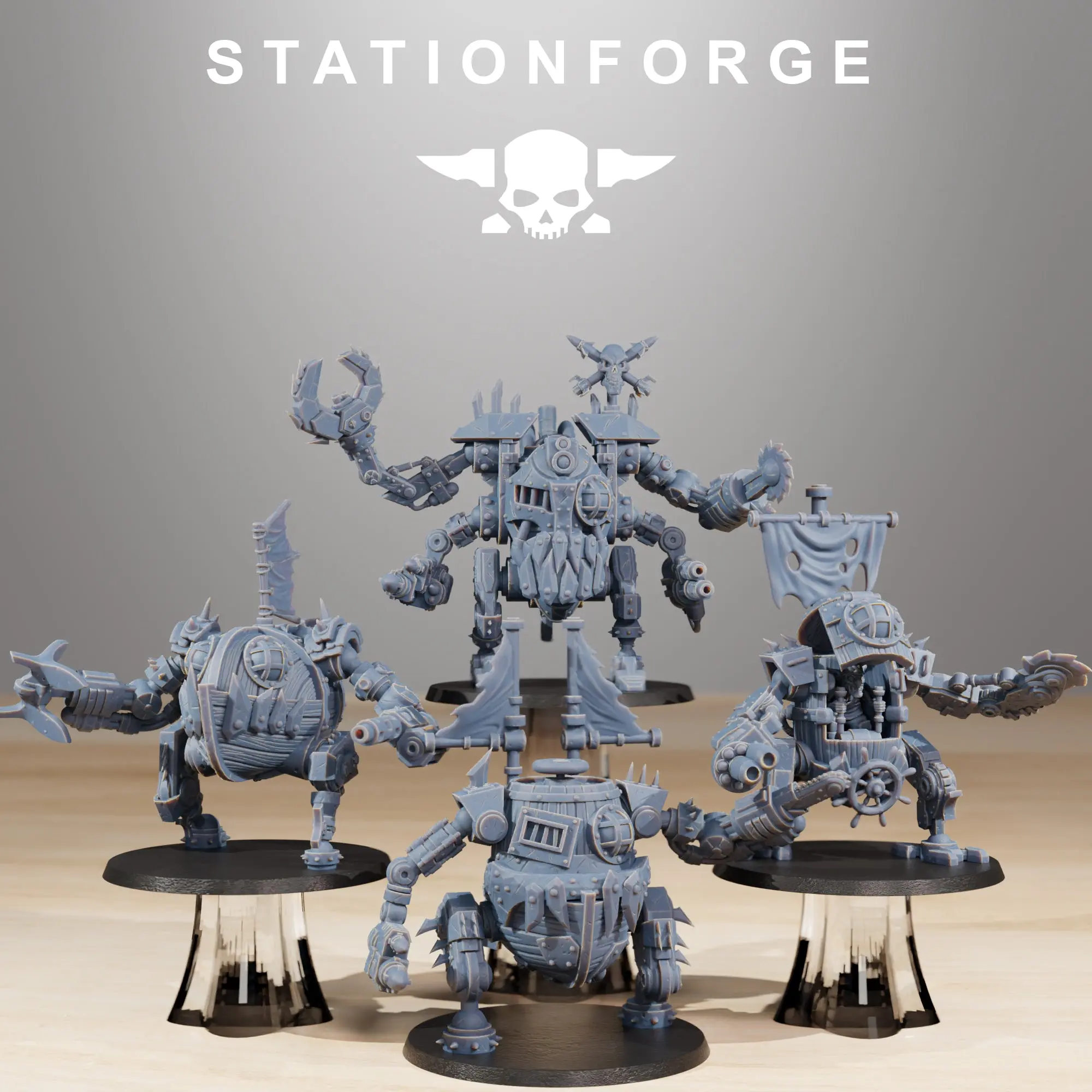 Pirate Bots Gobs | Space Orcs (4) - Stationforge | 3D-printed Miniatures