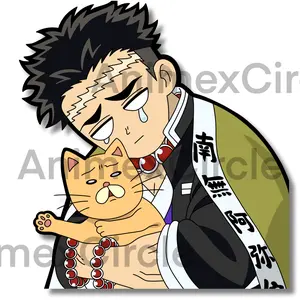 Gyomei Himejima Waterproof Holographic Vinyl Sticker - Weather Resistant