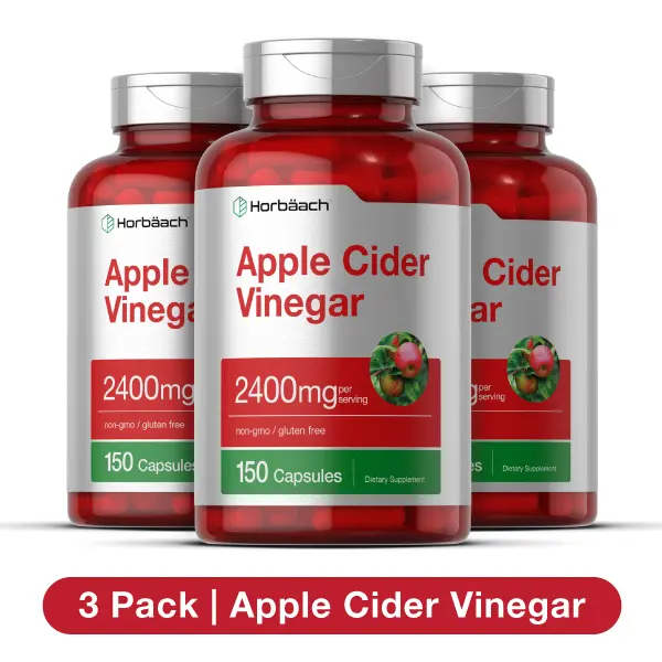 3 Pack of Apple Cider Vinegar 2400mg per serving | 150 Capsules 3 Pack of Apple Cider Vinegar 2400mg per serving | 150 Capsules