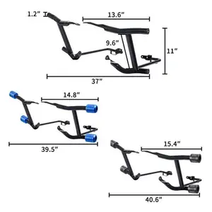 Chrome ProTek Rear Performance Crash Bar Saddlebags Guards for '14-'26 Harley Touring