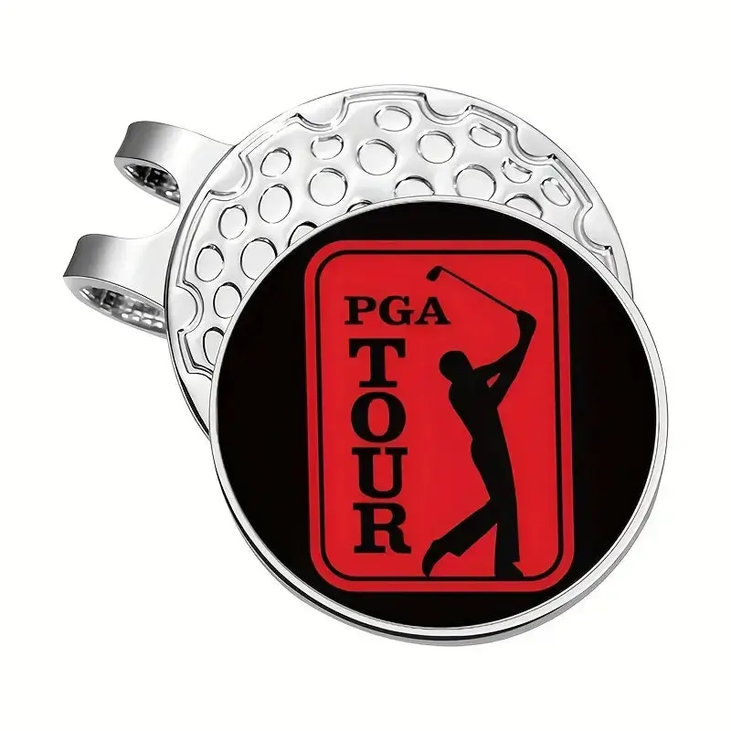 (PGA Tour) Golf Ball Marker with High-Quality Magnetic Hat Clip – Durable, Strong Hold, and Easy Access on the Course golf accessory