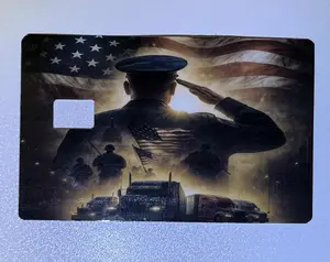 Patriotic Military-Inspired Salute to Service Wrap Label - Waterproof, Vibrant Print, Fits Standard Office Labeling Needs