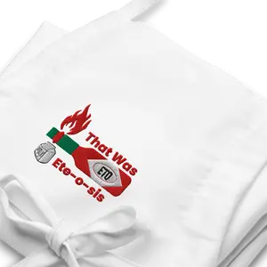 Eteosis Embroidered Apron Cotton Accessory Adjustable pockets embroidered