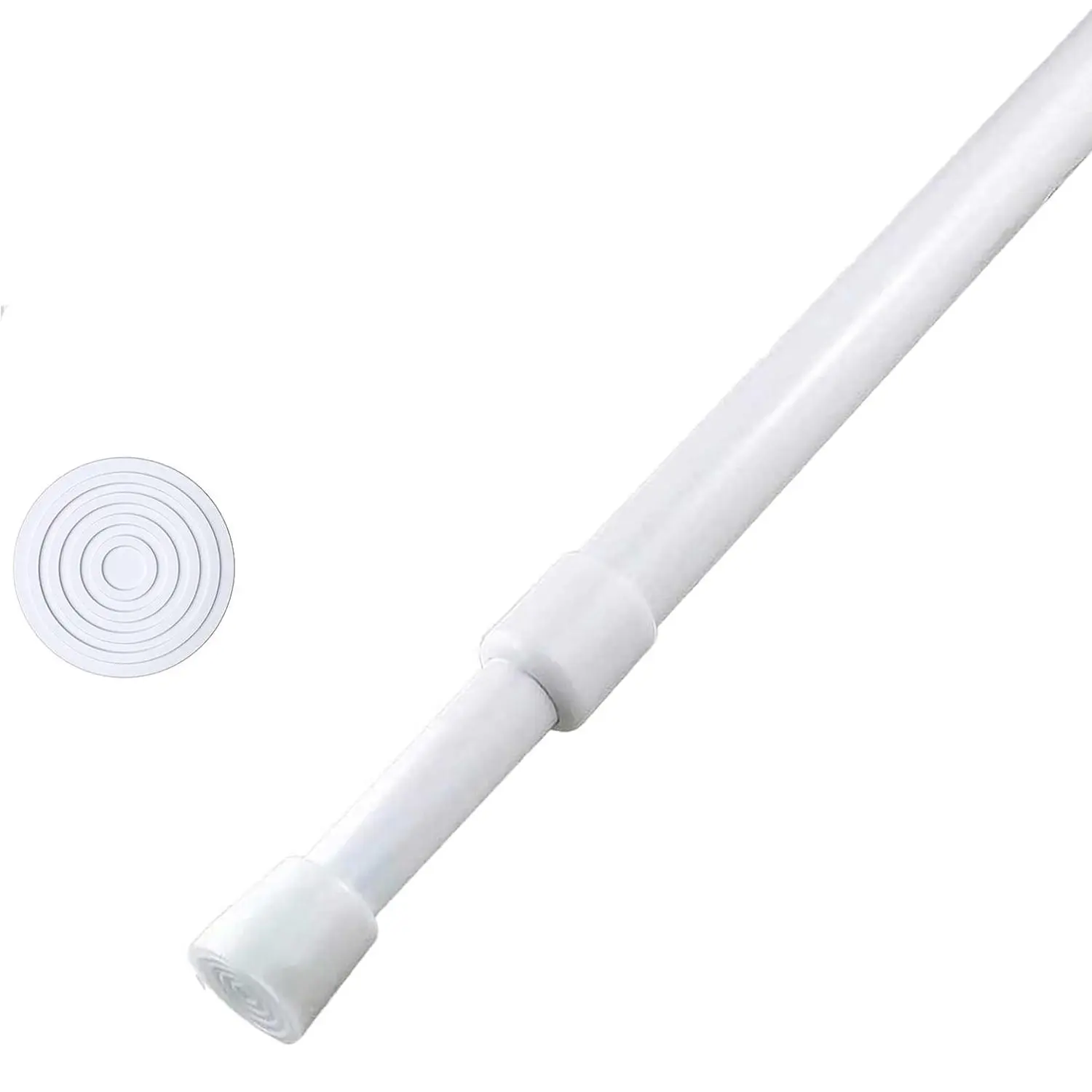 Splicing Design Spring Tension Curtain Rod, 1 Count Adjustable Expandable Pressure Curtain Tension Rod, Household Curtain Accessories for Kitchen, Bathroom, Window, Adjustable Curtain Rods, Curtain Rods for Windows