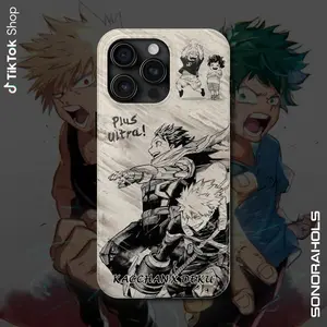 Deku and Bakugo My Hero Academia Phone Case, Plus Ultra My Hero Academia Phone Cover, Anime Manga Fans Lovers Compatible with iPhone 11/12/13/14/15/16/17 (Pro Max/Plus) Suitable as a Gift for Friends and Family