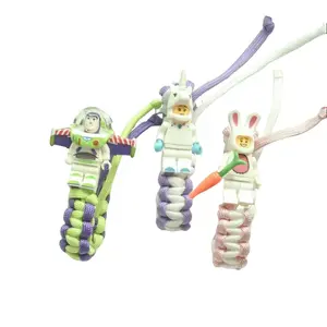 Disney Buzz Lightyear Braided Bracelet - Vibrant Green & Purple Rope Design Inspired by Toy Story for Kids Fashion Accessory