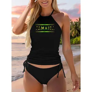Jamaica Vacation Jamaican Flag Travel Jamaica Vacation Two Piece Swimsuit