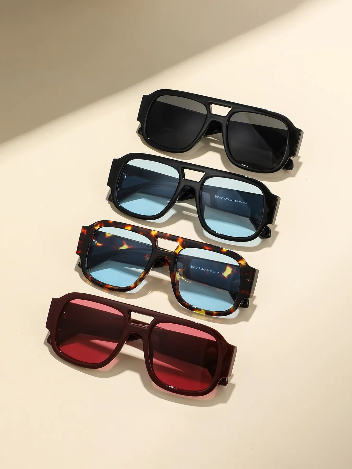 4 Pairs Plastic Frame Square Transparent Fashion Eyeglasses, Classic Design, Trendy Clear Lenses, Stylish Vision Correction