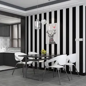 Self-Adhesive Vertical Striped Wallpaper Roll, Waterproof Moisture-Proof Strong Adhesion Wall Paper for Bedroom Living Room Peel and Stick Wallpaper Designs