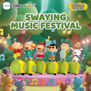 MINISO Crayon Shin-chan Swing Band series desktop ornament toy merchandise—cute gifts for friends, holiday gifts, birthday gifts