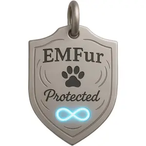 EMF Protection Pet Tag - EMF Neutralizing Tag for Dogs & Cats by Dr. Valerie Nelson- Easily Attach To  -  Made - Utilizing EMF Neutralizing Technology - Safe and   Support for Pets - Stainless Steel