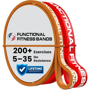 Functional Fitness Pull Up Assist Resistance Bands | Heavy Duty Loop Exercise Bands for Powerlifting, Mobility, and Stretching | Travel Friendly Resistance Bands for Workout | Combo Pack of 2