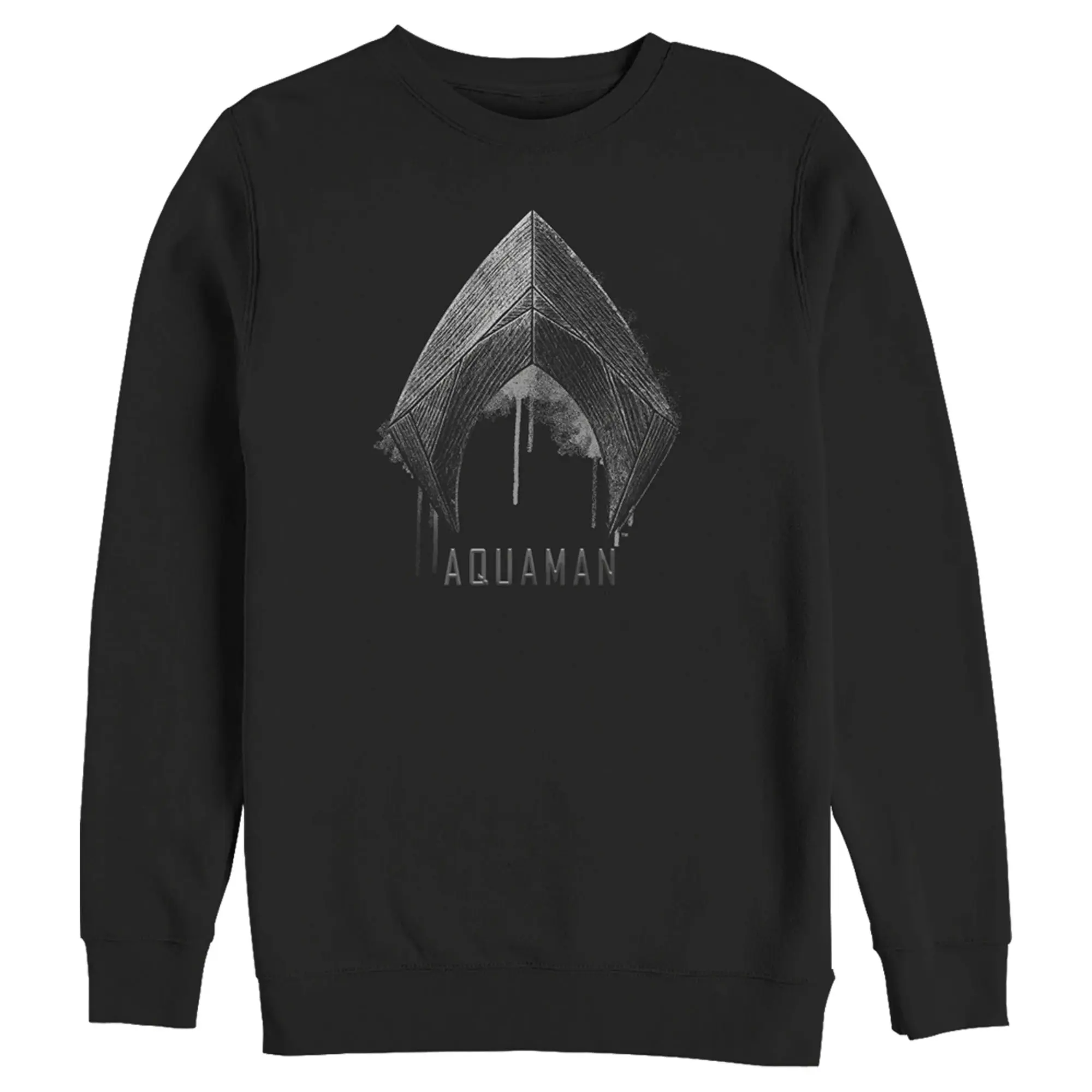 Men's Zack Snyder Justice League Aquaman Silver Logo Sweatshirt