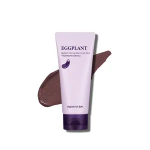 Papa Recipe Eggplant Clearing Mud Cream Mask – Soothing Korean Face Mask for Sensitive Skin & Acne, Pore-Clearing, Gentle Exfoliating, Hydrating