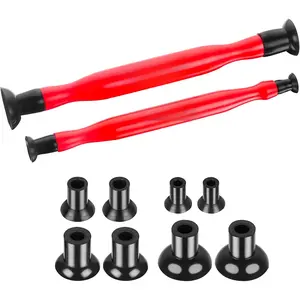 2 count Valve Lapping Kit with 8 Suction Plates 4 Size, Valve Grinding Tool for Engine Maintenance (Red)