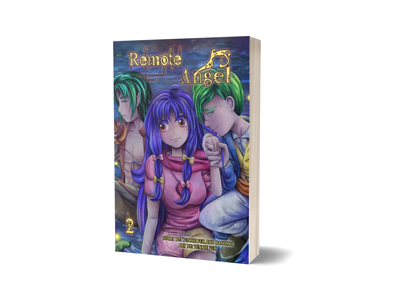 Remote Angel Volume 2 Dark Romantasy Manga - Signed by Authors Romance Apocalypse Drama Fantasy Action Slight Horror Psychological Thriller Mystery