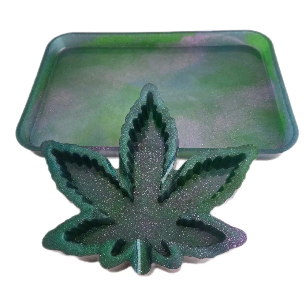 Epoxy Resin Ashtray and Tray Set