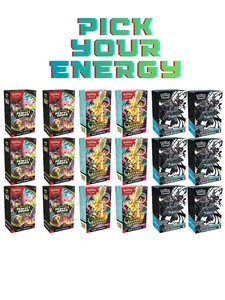 DESCRIPTION** Break 267: (6) Ascended Heroes, (6) Black Bolt, (6) Perfect Order Booster Bundles: Pick Your Energy Grass Water Fire Electric Fighting Dark Psychic Steel