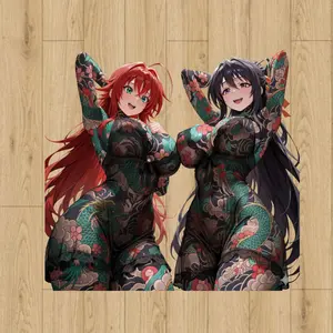 Tattooed Akeno x Rias Vinyl Sticker, , Gift For Anime Fans, High School DxD Waifu Decal For Laptop