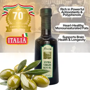 Italian EVOO-250ml Italian Grown Olive Oil Rich in Antioxidants & Polyphenols Ultra-Low Acidity Supports Heart Health & Longevity