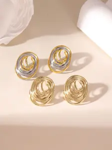 Elegant Oval Coil Earrings for Women, Daily Wear Jewelry, Stylish Accessory for Everyday Use, Perfect Gift Idea