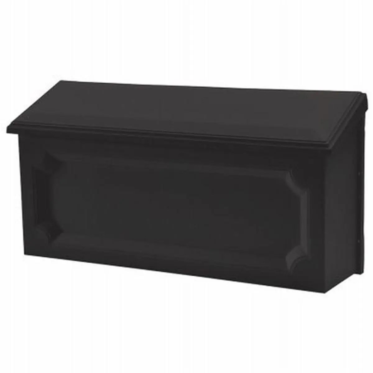 Solar Group Black Plastic Horizontal Wall-Mount Mailbox - Weatherproof, Durable Windsor for Home Improvement Garden Supplies