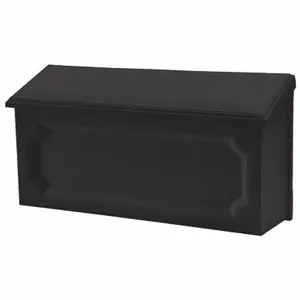 Solar Group  Black Plastic Horizontal Wall Mount Mailbox