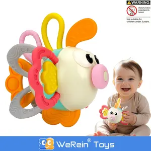 Baby Silicone Lionfish Hand Grasp Ball, Soft Teething Toy for Infants, Durable and Safe Material, Promotes Motor Skills Development
