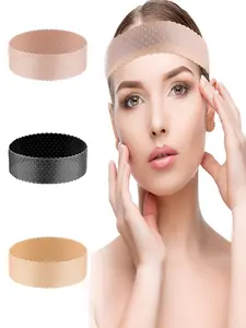 3pcs Wig Bands No Slip,No Slip Silicone Wig Grip Headband for Keeping Wigs in Place, Wigs Gripper Headband Women Men Bands Sweat-proof Hold Cap Hairband, 3 Colors