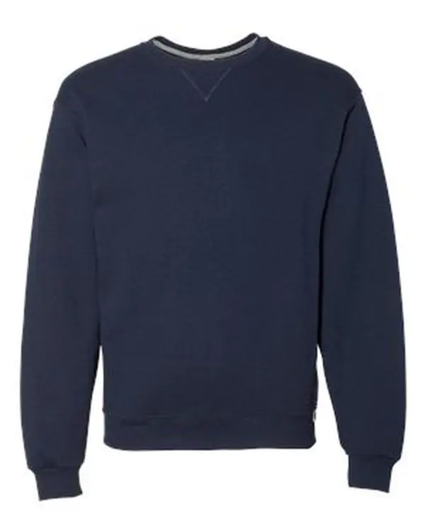 Women's Crew Neck Oxford Knit Sweatshirt - Dri Power Moisture Management Cotton Blend, Moisture-Wick, Ribbed Cuffs, Clothes for Casual Office Wear