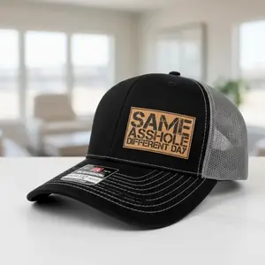 Same Assh0le Different Day Trucker Hat, Funny Richardson 112 Adjustable Mesh Back Snapback Cap, Perfect Rude Gift for Funny Men and Friends