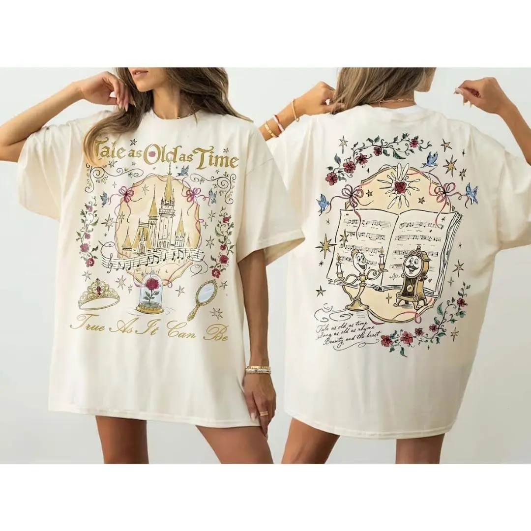 Vintage Belle Shirt, Tale As Old As Time, Princess Coquette Bow Tee, Princess, Beautiful Beast Shirt