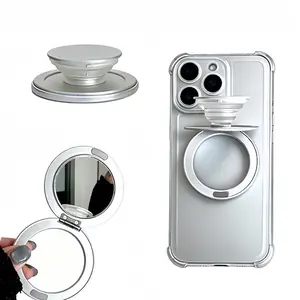 2026 New Magnetic 2-1 Phone air cushion Stand with mirror, Stable Phone Holders, foldable Magnetic Phone Holder foriPhone 17 Pro Max/16/15 Plus/14 Pro/13 Mini/12 SamsungMag Car Mount Friendly