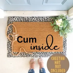 “Come Inside” Funny Fall Doormat – Flirty Welcome Mat for Entryway, Porch or Patio Decor