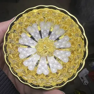 Master of Building Cup, Night Light Golden Peacock Tea Cup, Master Crafted